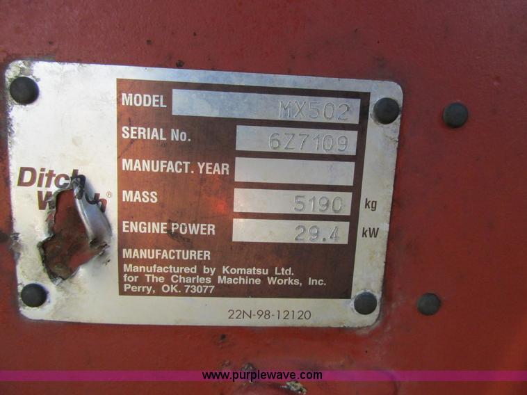 image for item BS9920 Ditch Witch MX502 mini excavator