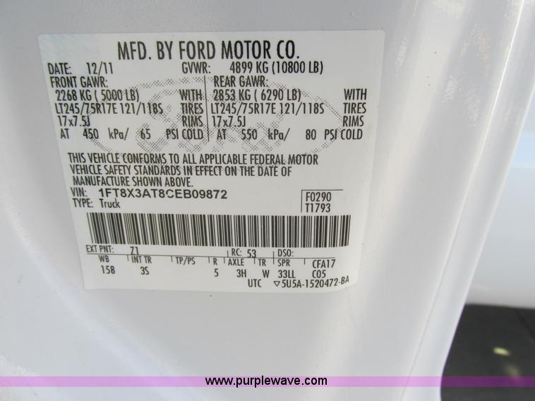 image for item BS9951 2012 Ford F350 Super Duty XLT