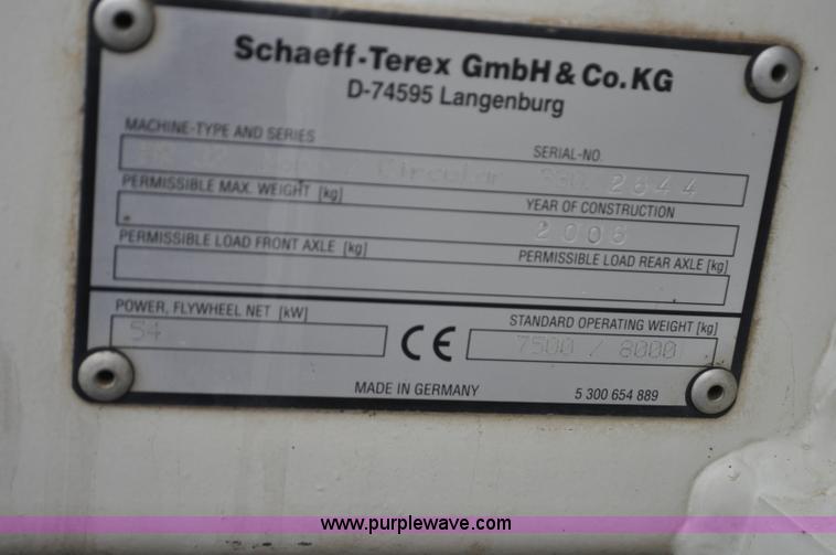 image for item G7038 2006 Terex HR32 compact excavator