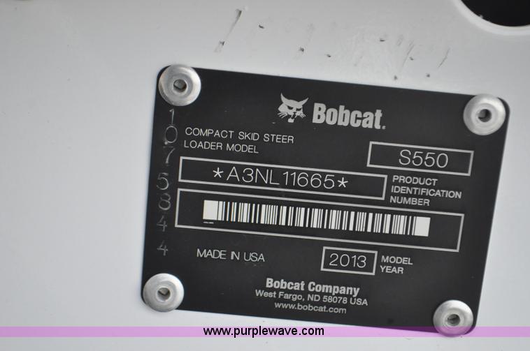 image for item G7039 2013 Bobcat S550 skid steer