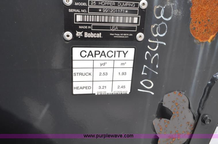 image for item G7046 Bobcat 25 skid steer dump hopper