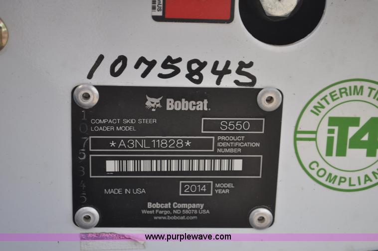 image for item G7088 2014 Bobcat S550 skid steer