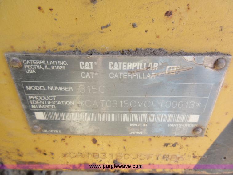 image for item I6463 2001 Caterpillar 315C L excavator