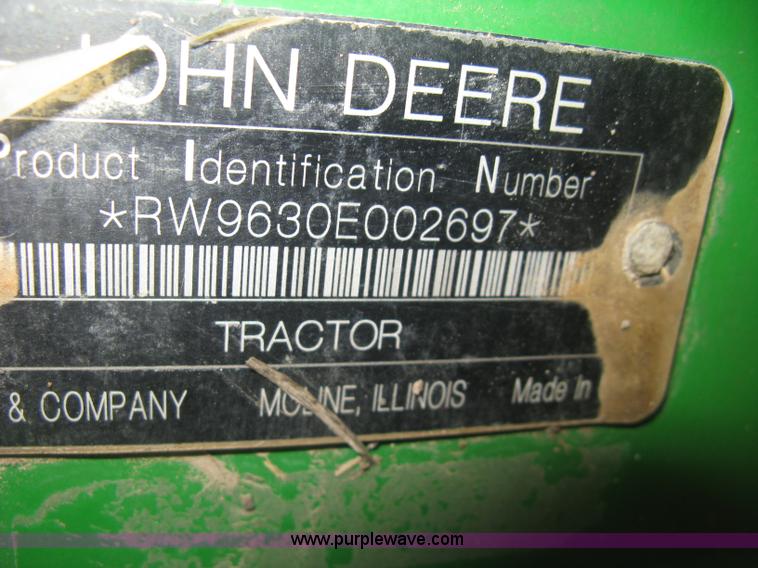 image for item J2983 2008 John Deere 9630 4WD tractor