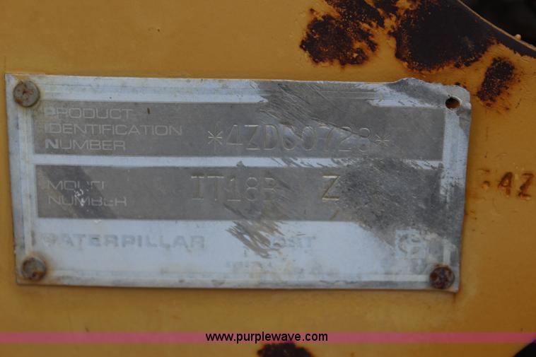image for item J3700 1989 Caterpillar IT18B wheel loader