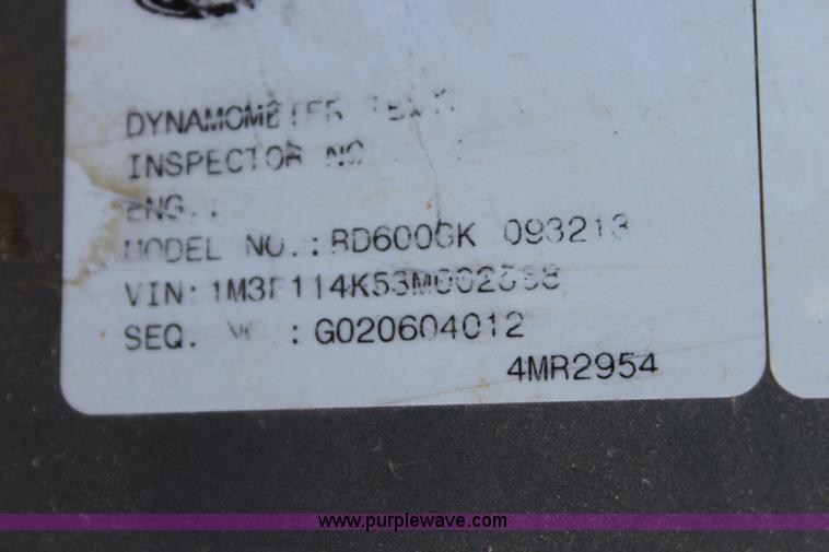 image for item J4539 2003 Mack RD600K semi truck