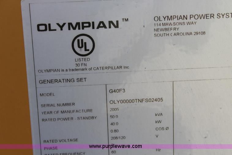 image for item J4545 Olympian G40F3 generator