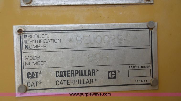 image for item J4559 1996 Caterpillar 160H motor grader