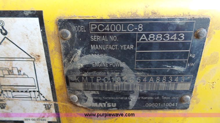 image for item J4561 2008 Komatsu PC400LC-8 excavator