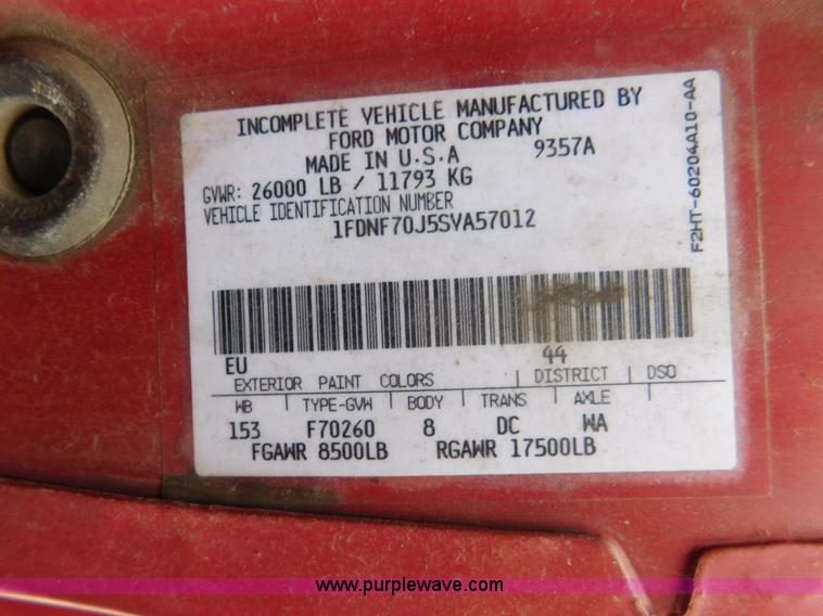 image for item J7489 1995 Ford F700 dump truck