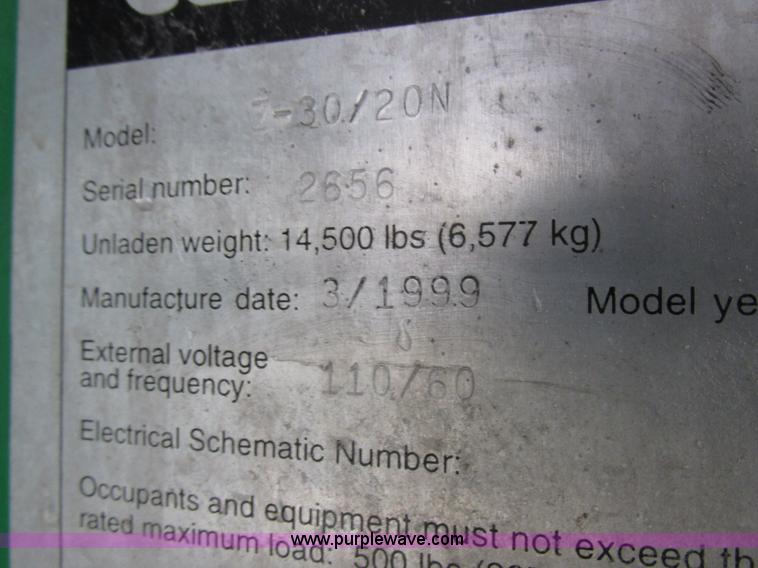 image for item K2247 1999 Genie Z-30/20N boom lift