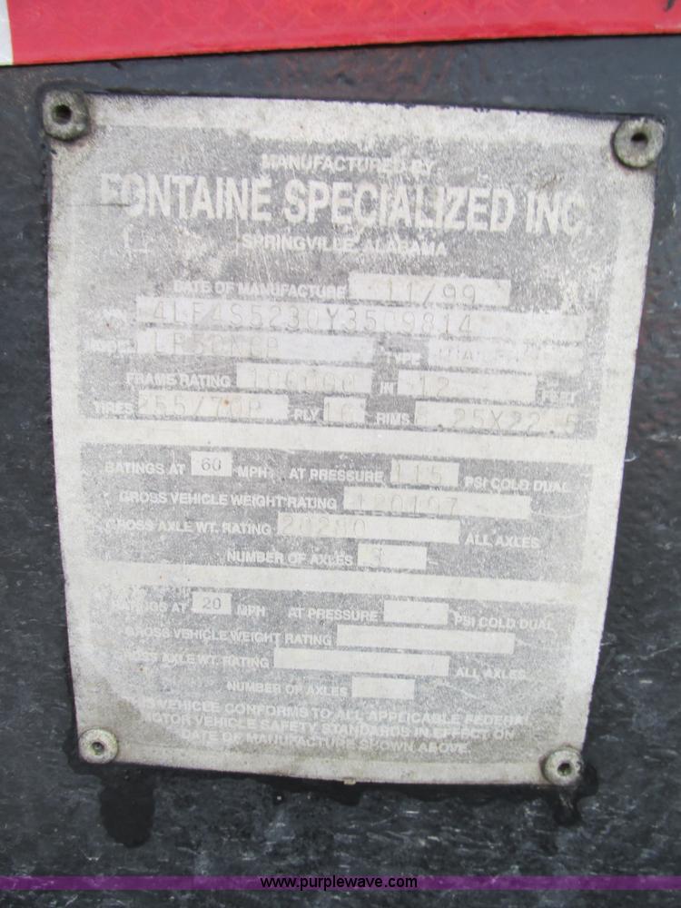 image for item K5246 2000 Fontaine LP50NCP lowboy equipment trailer