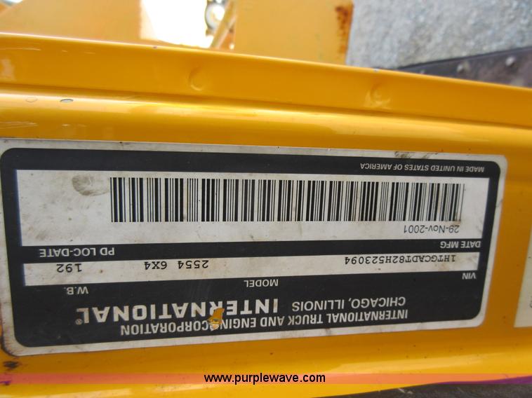 image for item K5252 2002 International F2554 dump truck