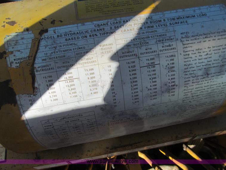 image for item L1953 1979 Galion 80 rough terrain crane