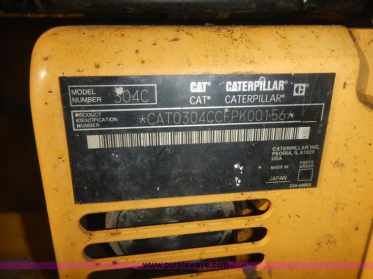 image for item L3599 2006 Caterpillar 304CR mini excavator