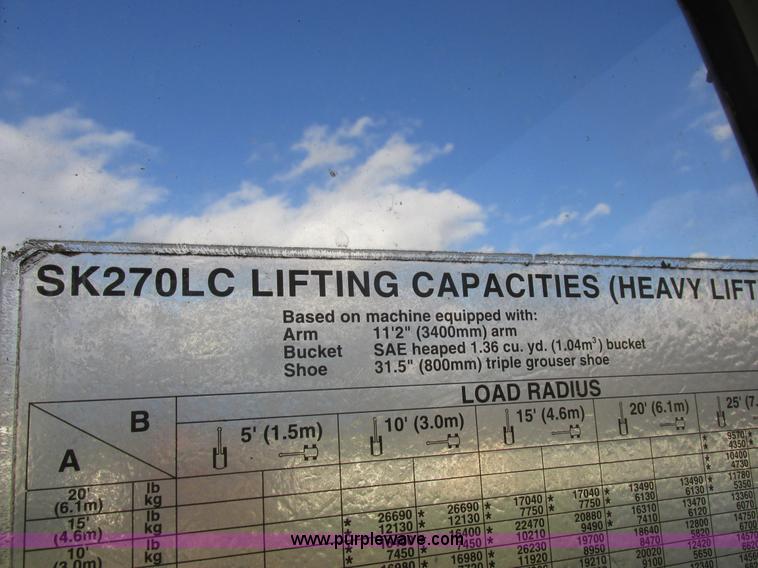 image for item L4151 1996 Kobelco SK270LC excavator