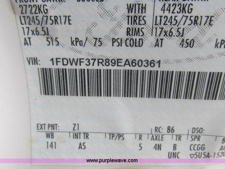 image for item L4166 2009 Ford F350 Super Duty XL utility truck