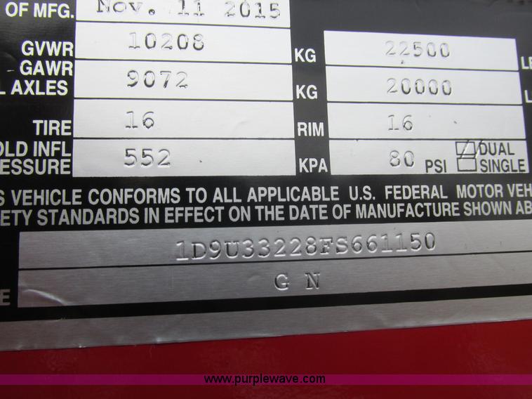 image for item L4174 2015 D&D equipment trailer