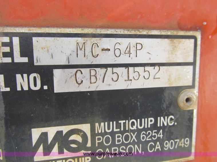 image for item L4176 Multiquip MC-64P concrete mixer