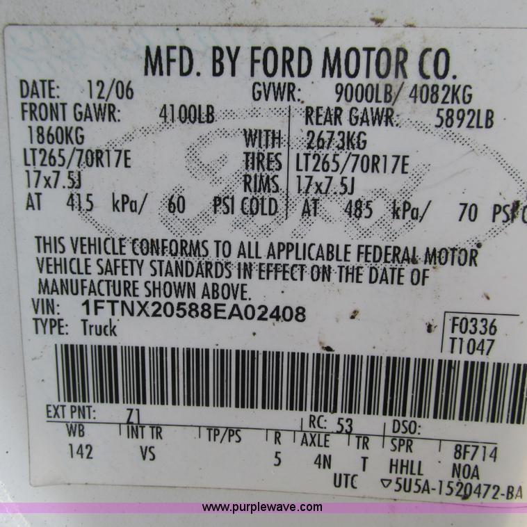 image for item L5347 2008 Ford F250 Super Duty XL SuperCab pickup truck