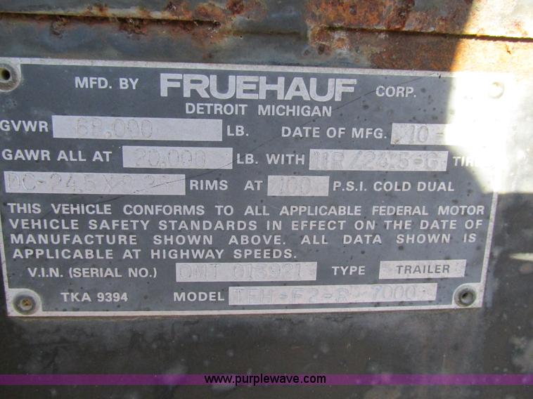 image for item L5350 1981 Fruehauf TEH-F2-R7000 tank trailer