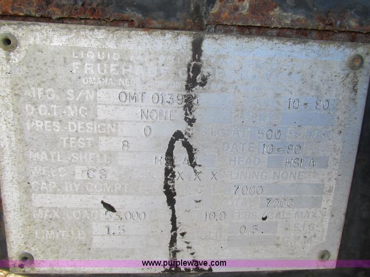 image for item L5350 1981 Fruehauf TEH-F2-R7000 tank trailer