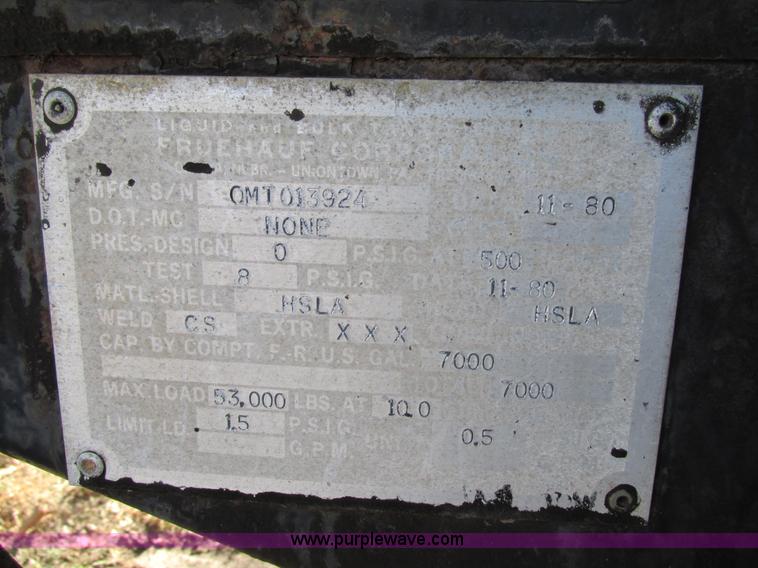 image for item L5351 1981 Fruehauf tank trailer