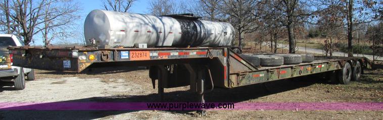image for item L5356 1974 Luttig drop deck trailer