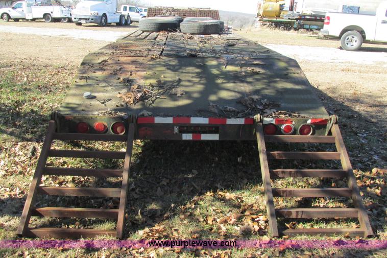 image for item L5356 1974 Luttig drop deck trailer