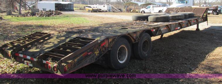 image for item L5356 1974 Luttig drop deck trailer