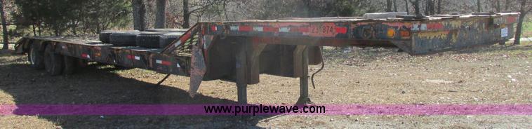 image for item L5356 1974 Luttig drop deck trailer