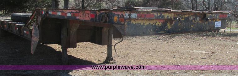 image for item L5356 1974 Luttig drop deck trailer