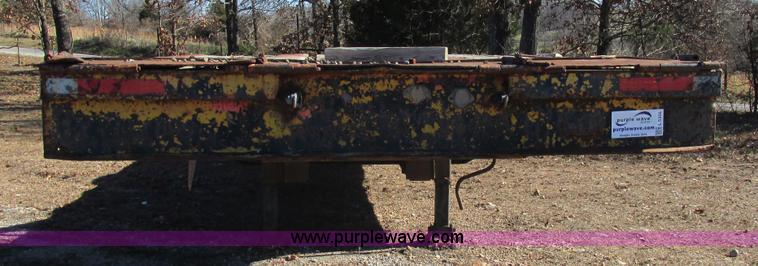 image for item L5356 1974 Luttig drop deck trailer
