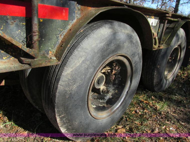 image for item L5356 1974 Luttig drop deck trailer