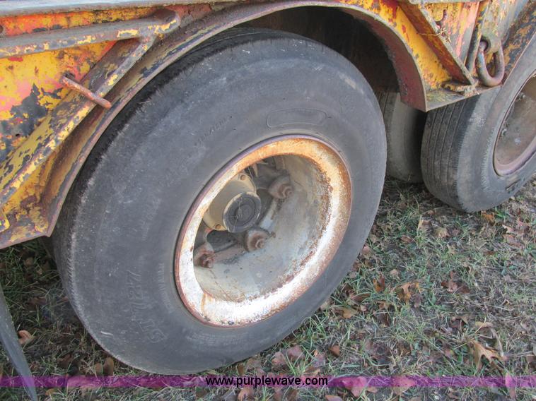 image for item L5356 1974 Luttig drop deck trailer