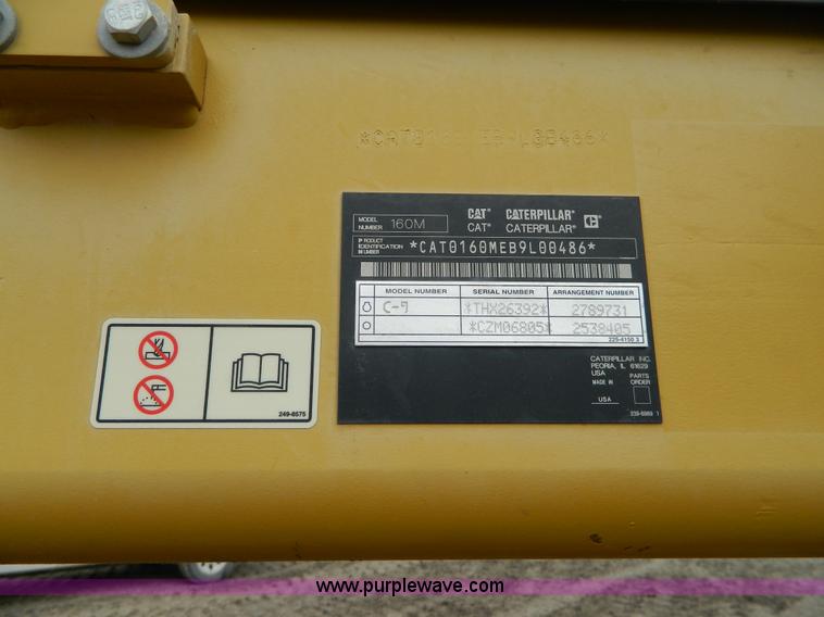 image for item L7286 2010 Caterpillar 160M motor grader