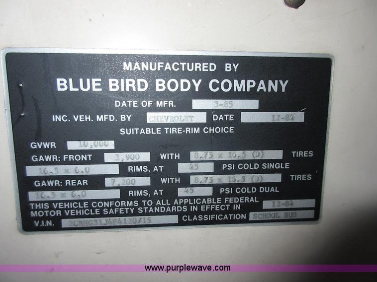 image for item BB9020 1985 Chevrolet G30 van