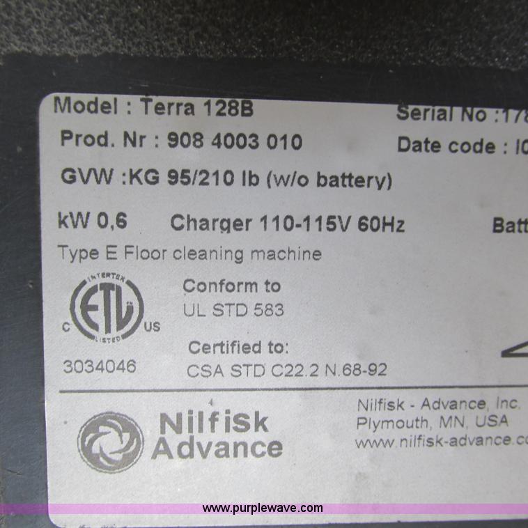 image for item BG9197 Advance Terra 12813 self-propelled floor sweeper