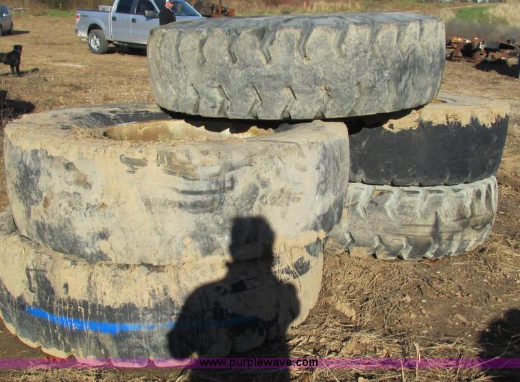 image for item BG9215 (4) 18.00-33 tires and wheels