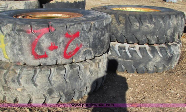 image for item BG9217 (4) 18.00-33 tires and wheels