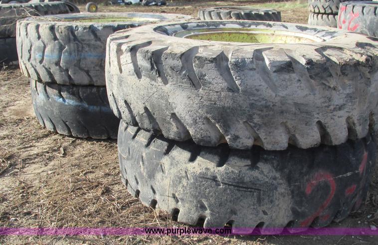 image for item BG9221 (4) 18.00-33 tires and wheels