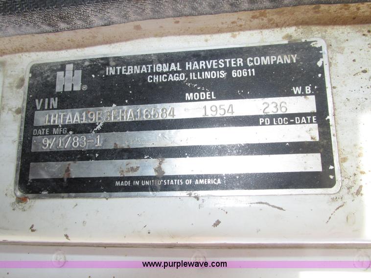 image for item H1018 1984 International 1954 cab and chassis