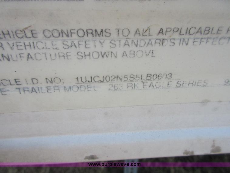 image for item I1829 1995 Jayco 263RK Eagle Series travel trailer