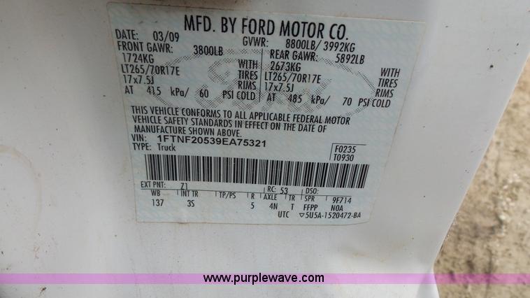 image for item J4560 2009 Ford F250 Super Duty pickup truck