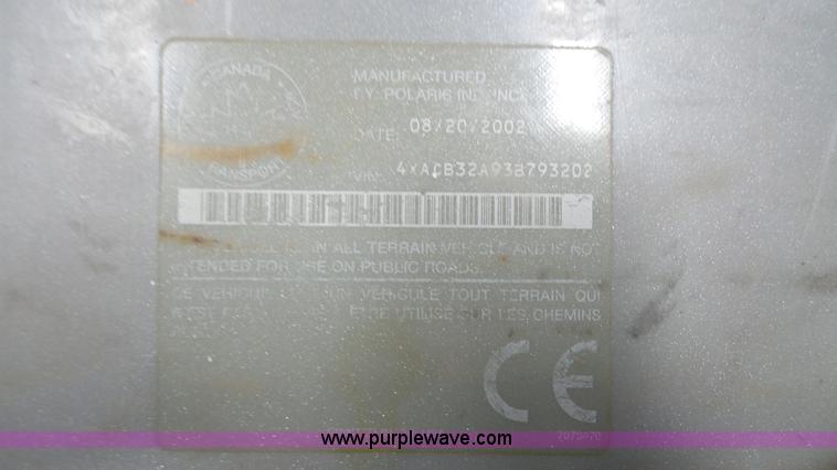 image for item J4621 2002 Polaris Magnum 330 ATV