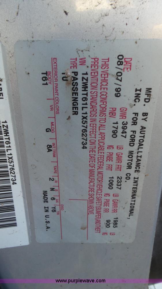 image for item J8446 1999 Mercury Cougar