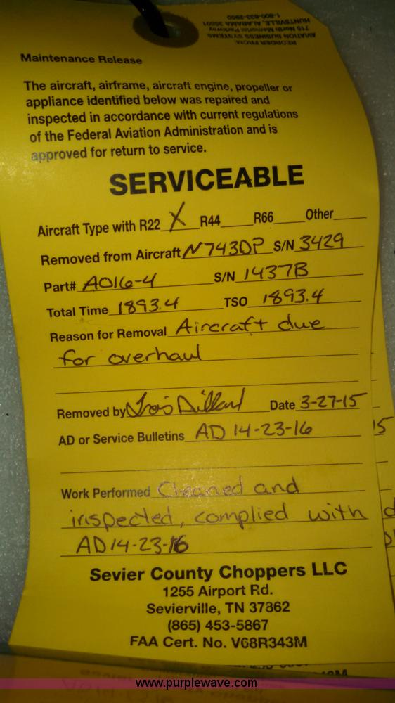 image for item K5250 1981 Robinson R22HP helicopter