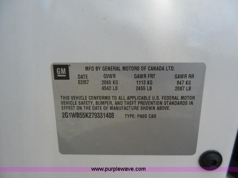 image for item K5259 2007 Chevrolet Impala LS