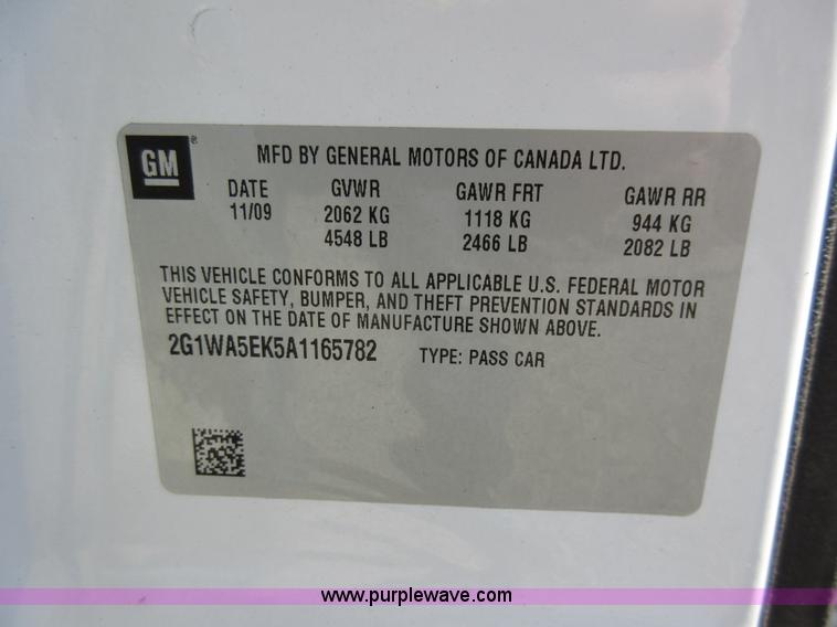 image for item K5262 2010 Chevrolet Impala LS