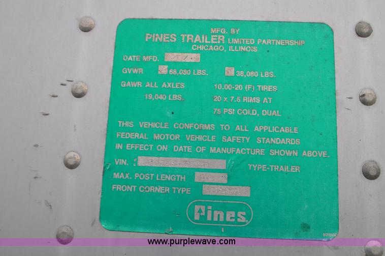 image for item K5294 1994 Pines dry van trailer